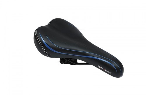 седло MTB Vader VD-1114 черно-голубое (2018)