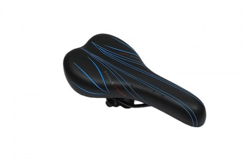 седло MTB Vader VD-1114 черно-голубое (2019)